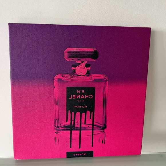 Fluorescent Palace Art Chanel Perfume Bottle Wall Art Fluorescent